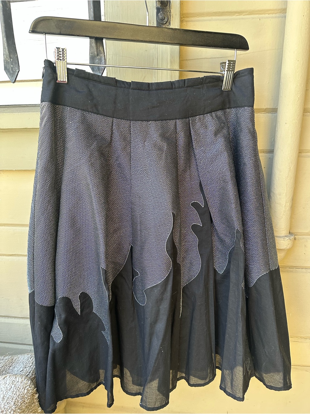 Women’s Two-Tone Black & Charcoal Circle Skirt